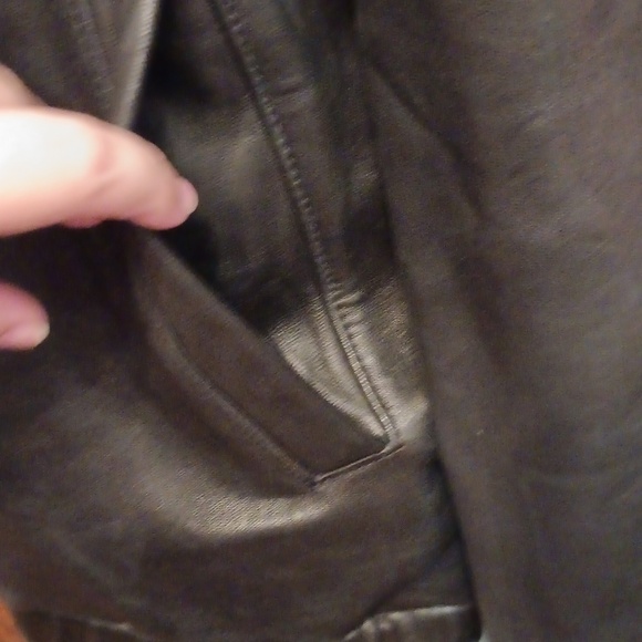 Roundtree & Yorke Black Leather Bomber Jacket Size XL - Picture 5 of 12